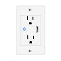 Smart WiFi Wall Outlet with USB Ports – 15A Dual Socket, App & Voice Control