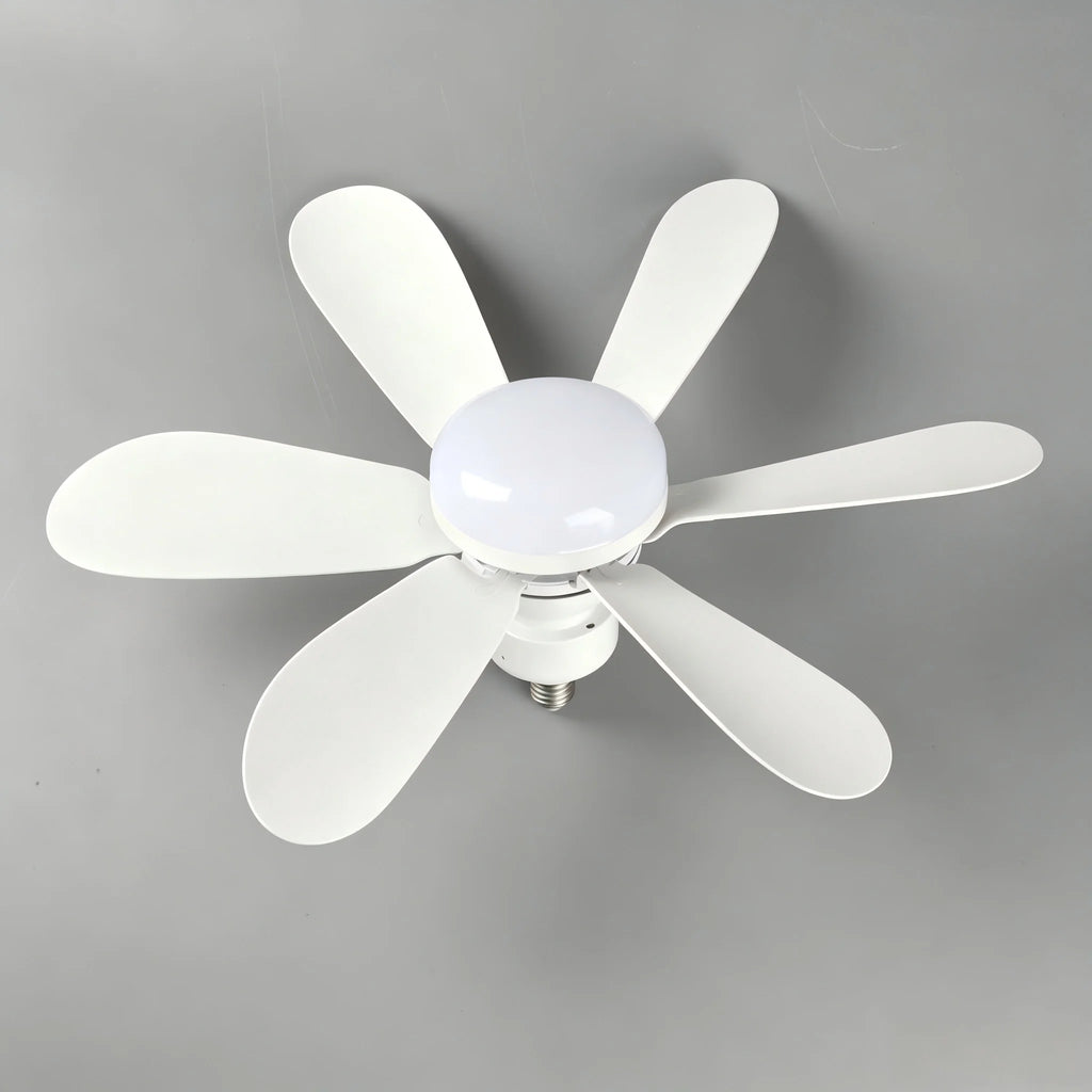 40W Ceiling Fan with Remote Control, E27 Base LED Light Fan, Quiet Smart Ceiling Fan Lamp for Bedroom Living Room Kitchen