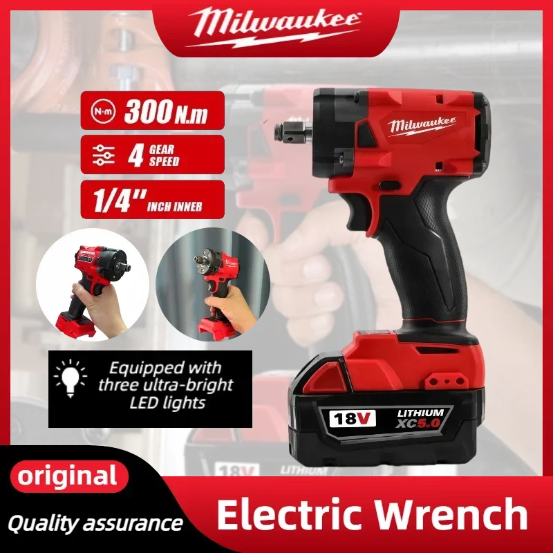 Milwaukee Brushless Cordless Electric Impact Hammer Drill Angle Grinder Electric Circular Saw With18v Battery Combo Kits Power