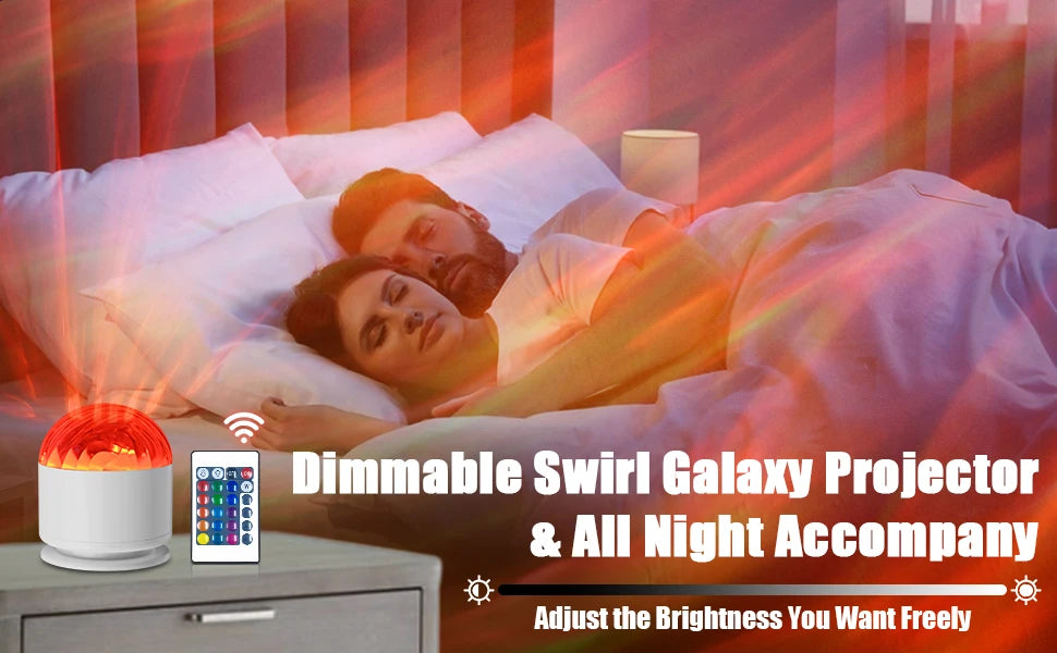 Starry Sky Galaxy Northern Aurora/Water Ripple LED Night Light 16 Color 360°Rotating RGB USB Lamp Remote Projector Ambient Light
