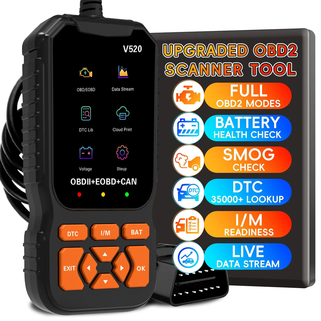 OBD2 Car Scanner Diagnostic Scanning Tool, Professional Mechanical Vehicle Fault Code Reader, Auto Reading Fault Code Control Mo