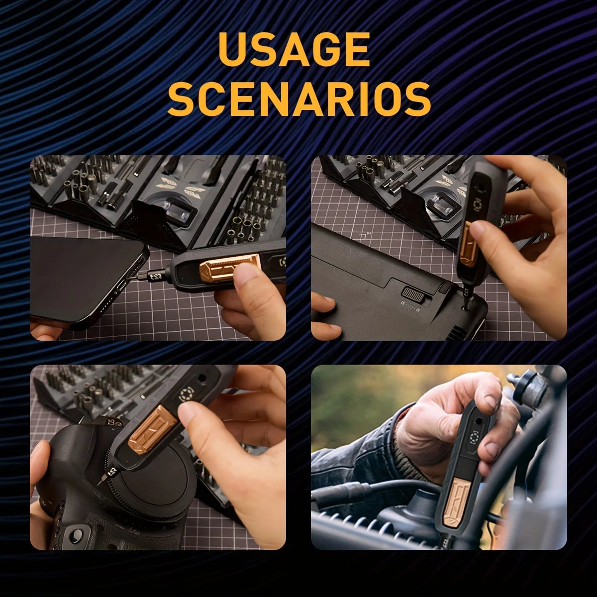 JAKEMY 180In1 Black Precision Cordless Electric Screwdriver Set,Magnetic Bits Multifunction Repair Kit For Laptop/Phone/Glasses