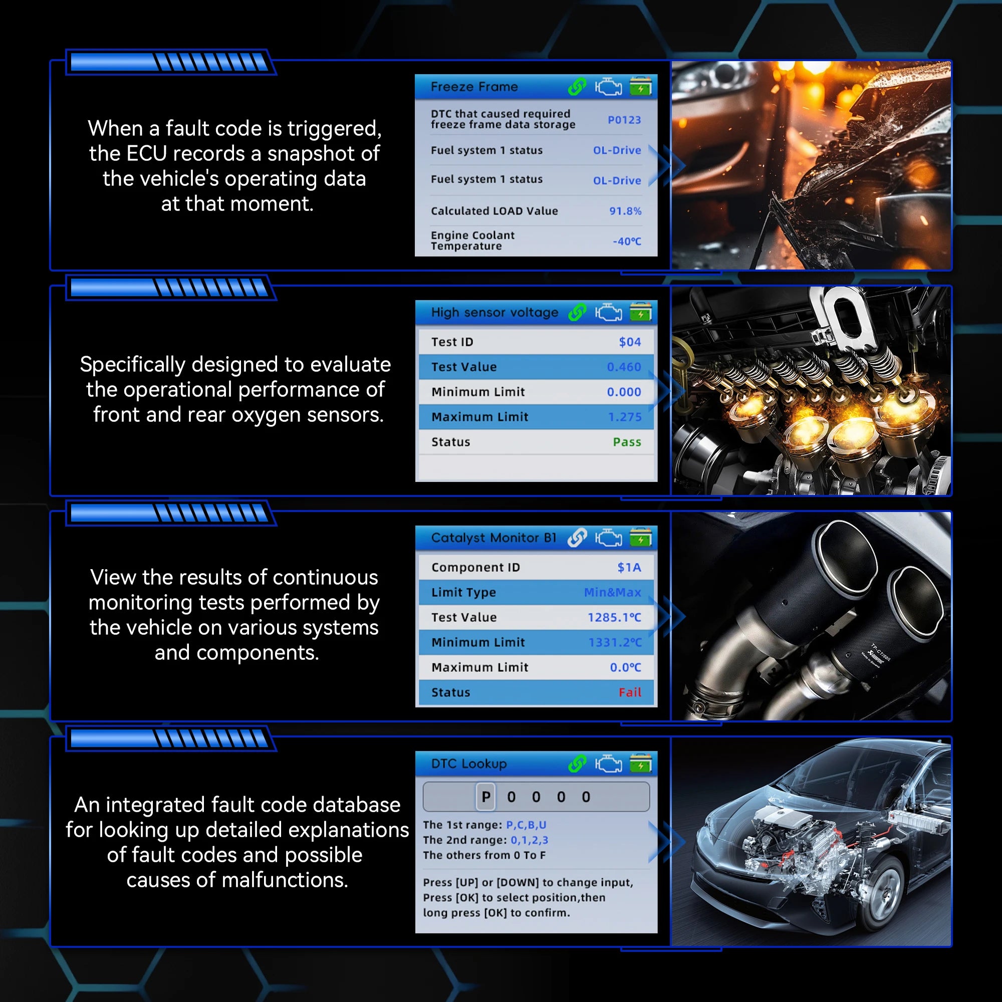 2026 KONNWEI KW330 Car OBD2 Fault Scanner Engine Battery Test  Fault Code Clear Real-Time Data Professional OBD Inspection Tool