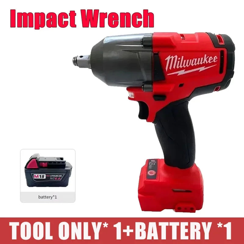 Milwaukee Brushless Cordless Electric Impact Hammer Drill Angle Grinder Electric Circular Saw With18v Battery Combo Kits Power