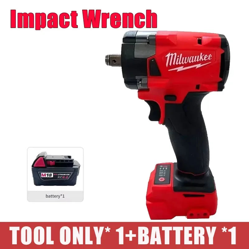 Milwaukee Brushless Cordless Electric Impact Hammer Drill Angle Grinder Electric Circular Saw With18v Battery Combo Kits Power