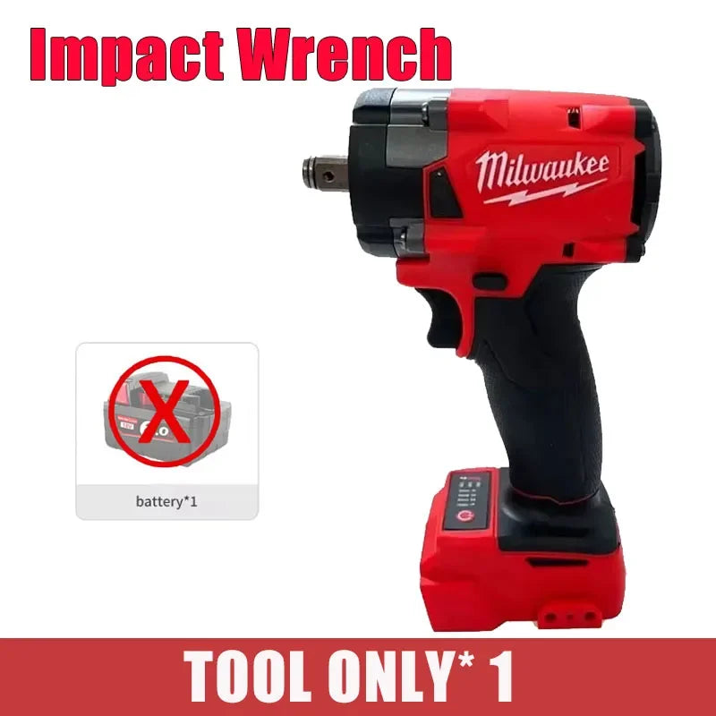 Milwaukee Brushless Cordless Electric Impact Hammer Drill Angle Grinder Electric Circular Saw With18v Battery Combo Kits Power