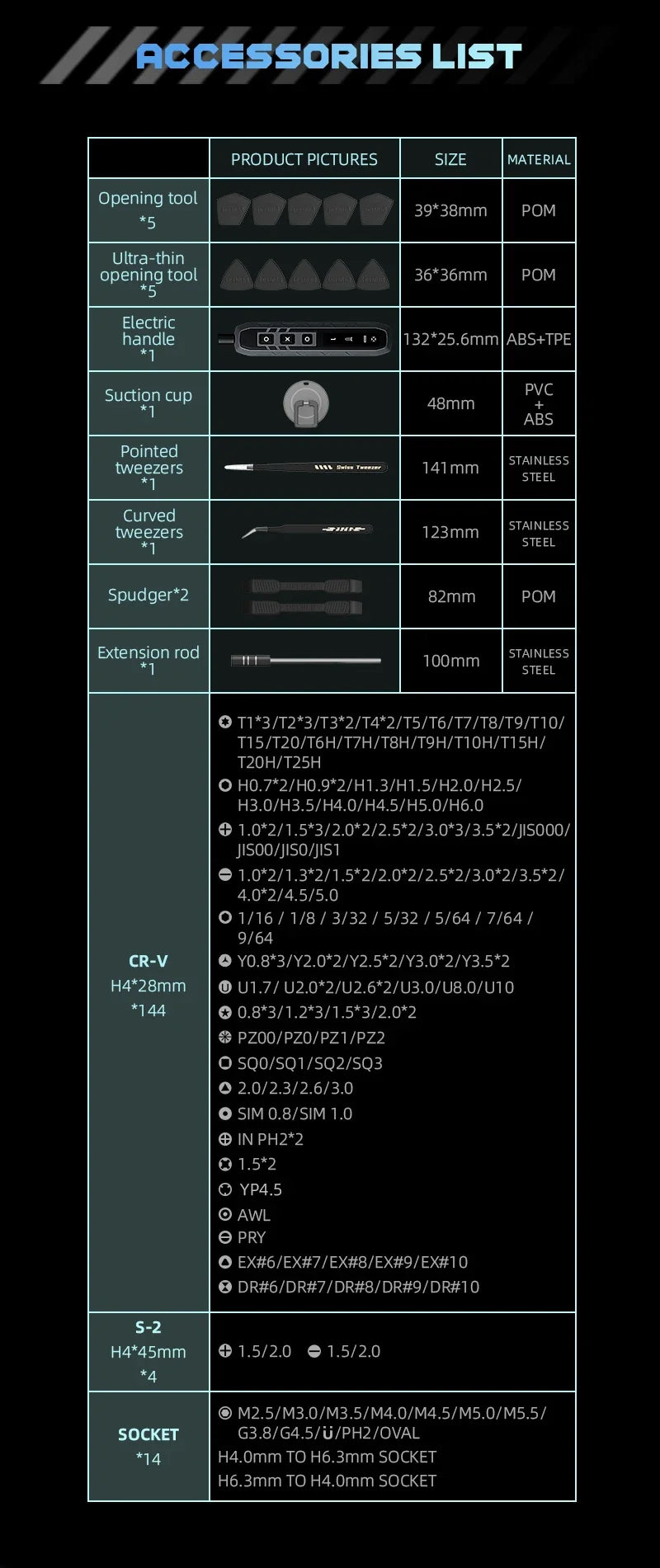 JAKEMY 180In1 Black Precision Cordless Electric Screwdriver Set,Magnetic Bits Multifunction Repair Kit For Laptop/Phone/Glasses