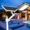 Solar Lights High-Power 6500K LED Dusk to Dawn Waterproof LED Solar Street Light Backyard Street Lamps Security Flood Lighting