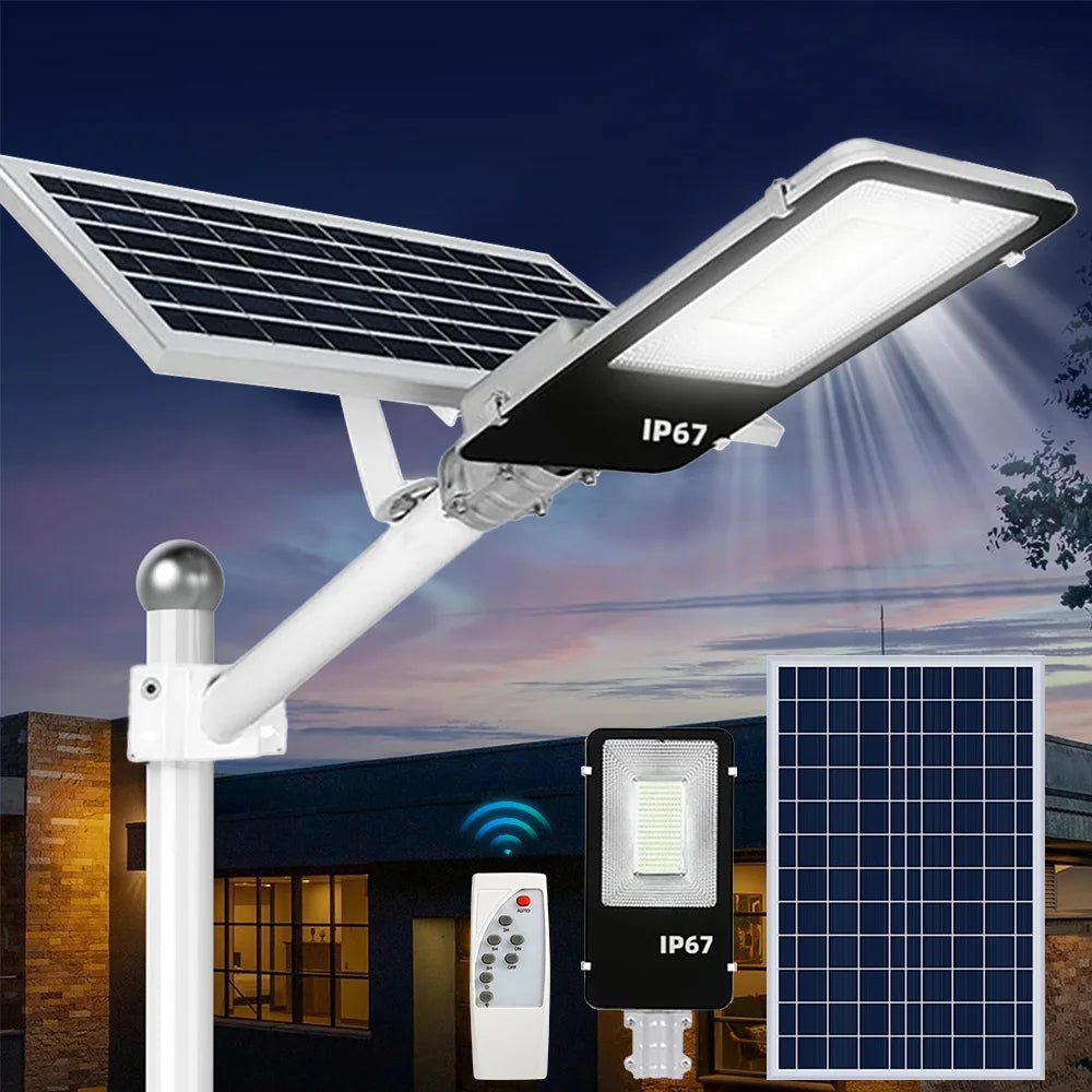 2026 New 281 LED Outdoor Solar Lights Smart Sensor Street Light Outdoor IP67 Waterproof LED Lamp with Remote Street Garden Light