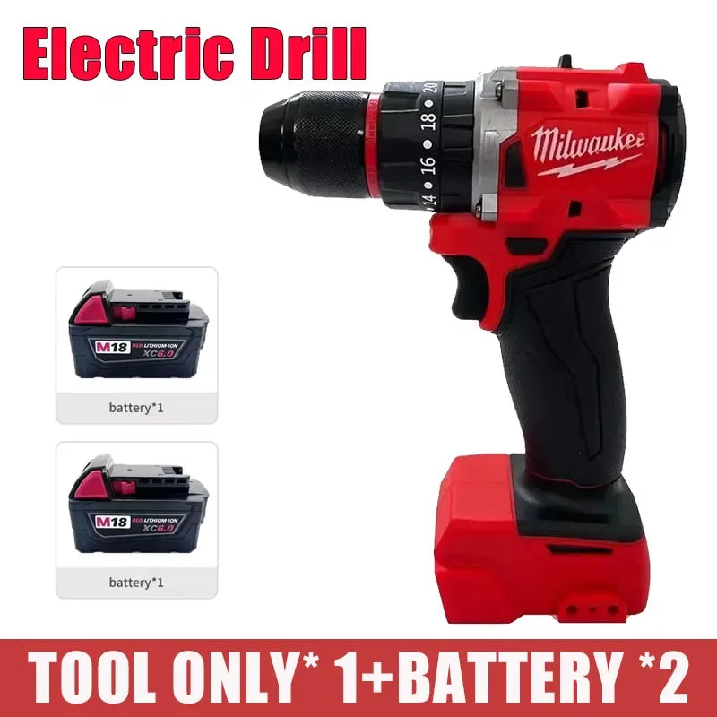 Milwaukee Brushless Cordless Electric Impact Hammer Drill Angle Grinder Electric Circular Saw With18v Battery Combo Kits Power