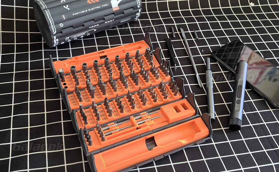 138 in 1 Electric Precision Screwdriver Set Mini Repair Tool Kit with 122 Magnetic Phillips Torx Bits for iPhone Watch Camera PC