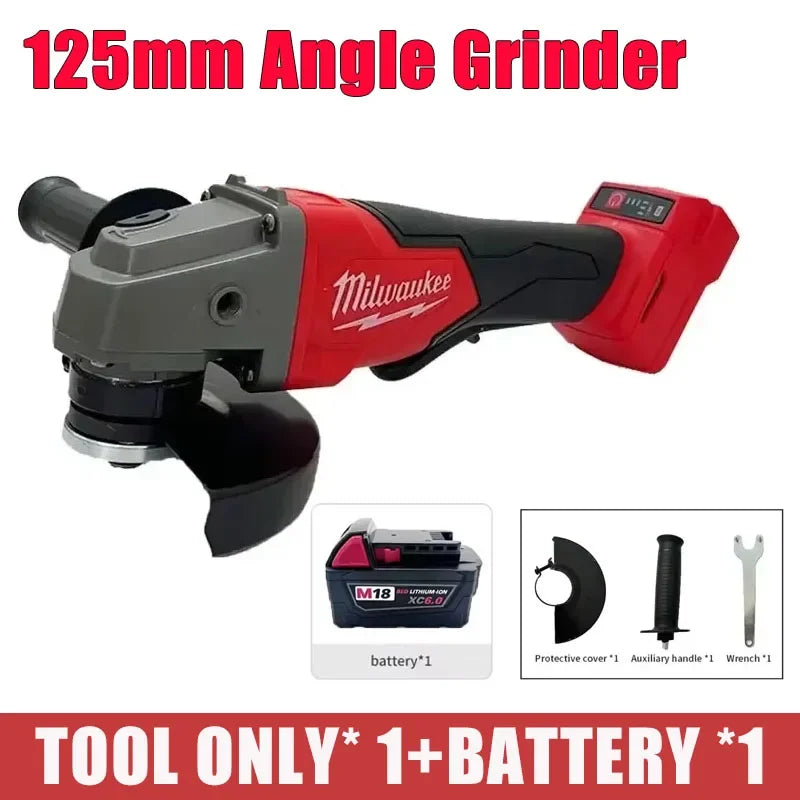 Milwaukee Brushless Cordless Electric Impact Hammer Drill Angle Grinder Electric Circular Saw With18v Battery Combo Kits Power
