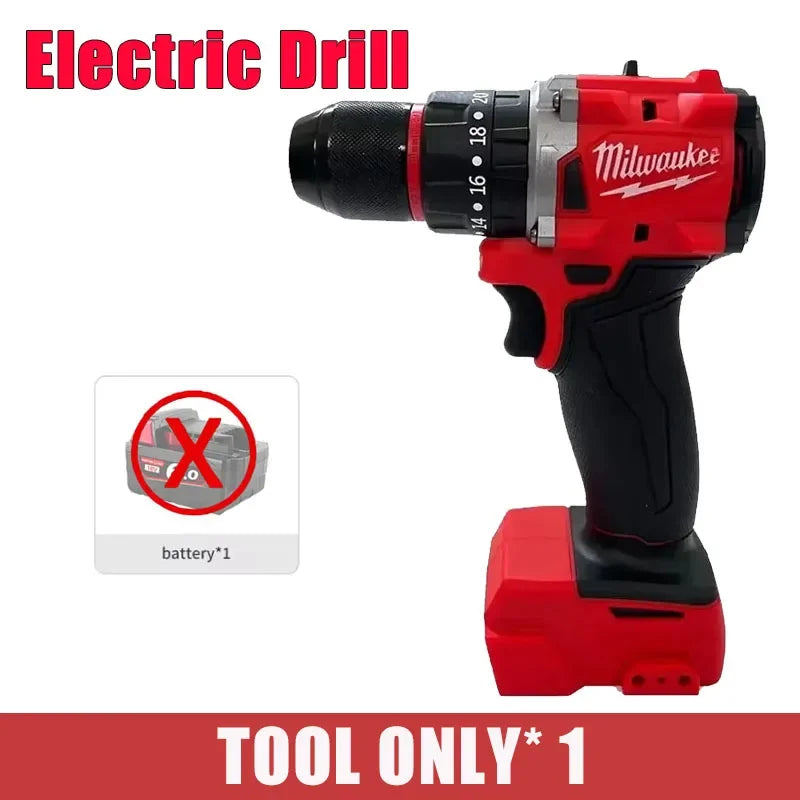 Milwaukee Brushless Cordless Electric Impact Hammer Drill Angle Grinder Electric Circular Saw With18v Battery Combo Kits Power